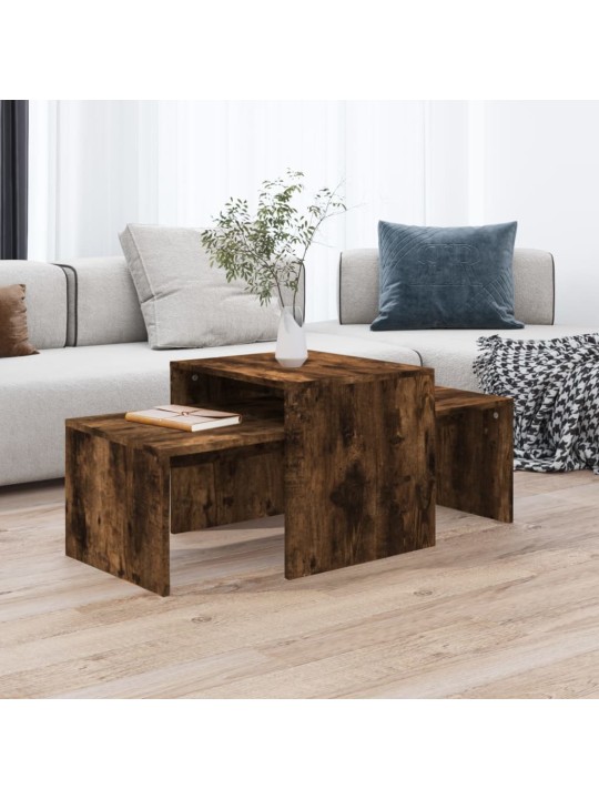Sada konferenčních stolků kouřový dub 100 x 48 x 40 cm kompozit