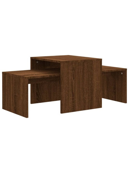 Sada konferenčních stolků hnědý dub 100 x 48 x 40 cm kompozit
