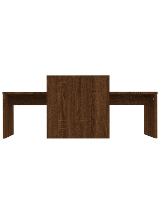 Sada konferenčních stolků hnědý dub 100 x 48 x 40 cm kompozit