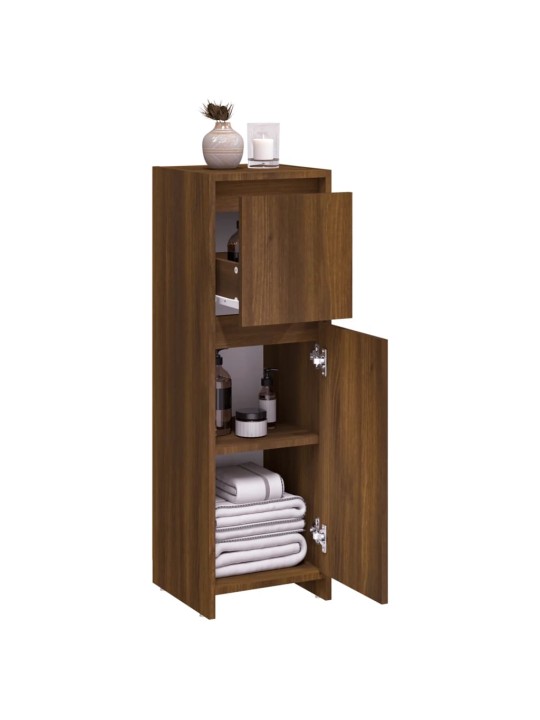 Koupelnová skříňka hnědý dub 30 x 30 x 95 cm kompozitní dřevo