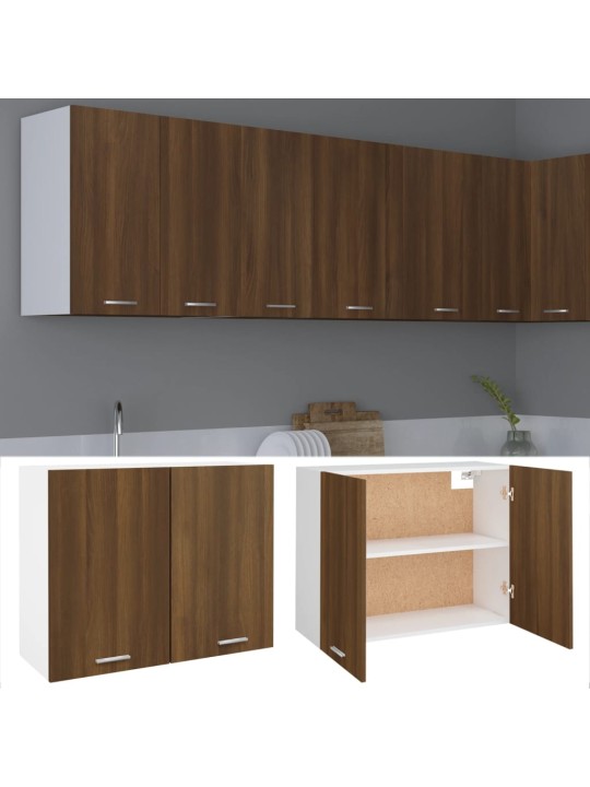 Závěsná skříňka hnědý dub 80 x 31 x 60 cm kompozitní dřevo