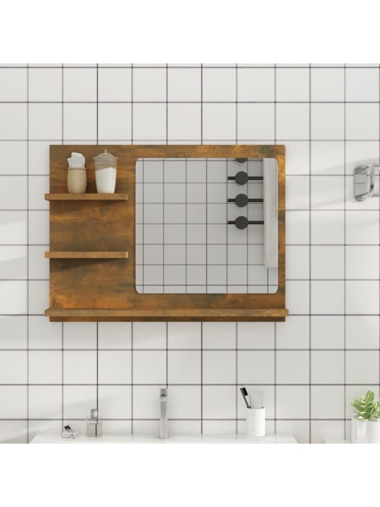 Koupelnové zrcadlo kouřový dub 60x10,5x45 cm kompozitní dřevo