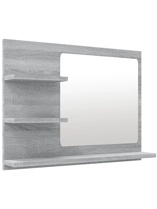 Koupelnové zrcadlo šedé sonoma 60x10,5x45 cm kompozitní dřevo