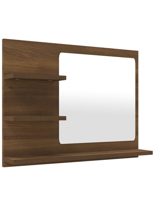 Koupelnové zrcadlo hnědý dub 60 x 10,5 x 45 cm kompozitní dřevo