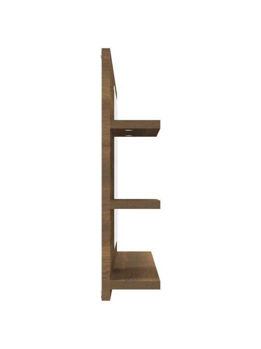 Koupelnové zrcadlo hnědý dub 60 x 10,5 x 45 cm kompozitní dřevo
