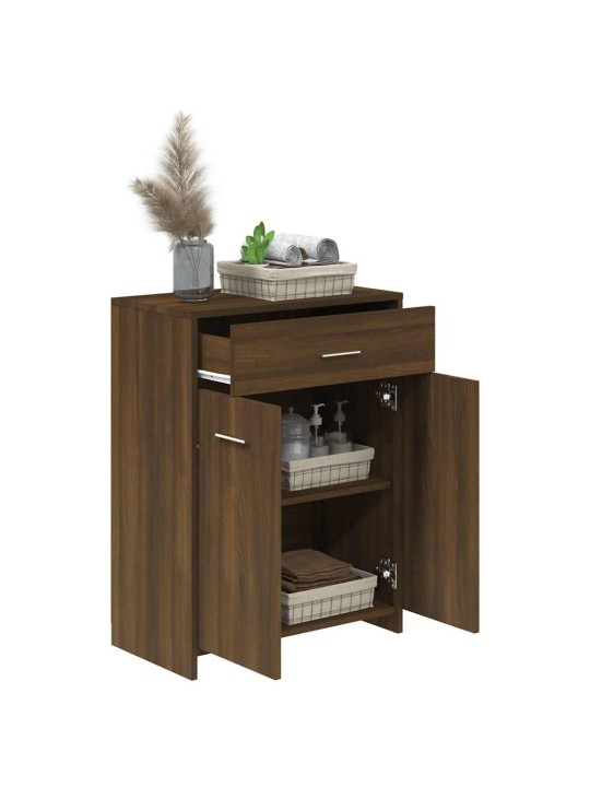 Koupelnová skříňka hnědý dub 60 x 33 x 80 cm kompozitní dřevo