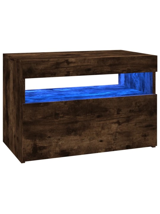 TV skříňky s LED osvětlením 2 ks kouřový dub 60 x 35 x 40 cm