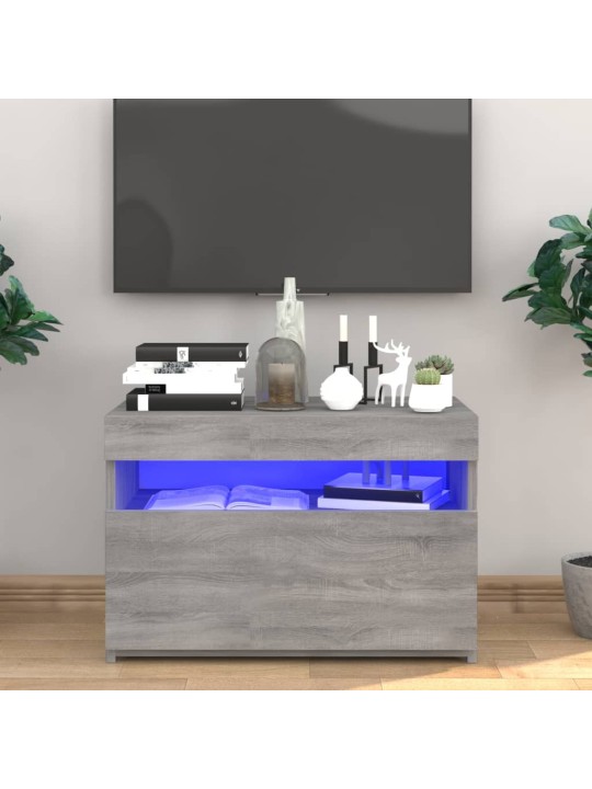 Tv skříňka s led osvětlením šedá sonoma 60 x 35 x 40 cm