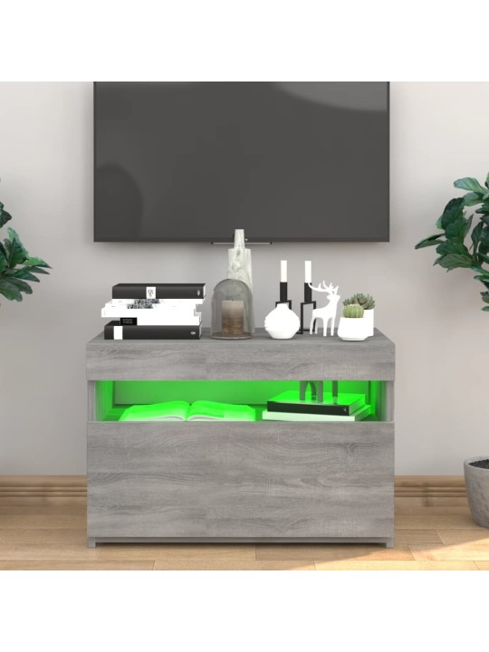 Tv skříňka s led osvětlením šedá sonoma 60 x 35 x 40 cm