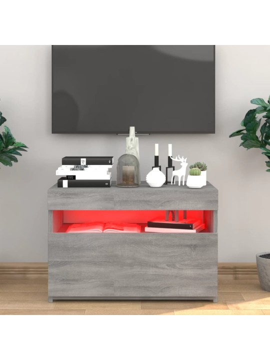 Tv skříňka s led osvětlením šedá sonoma 60 x 35 x 40 cm