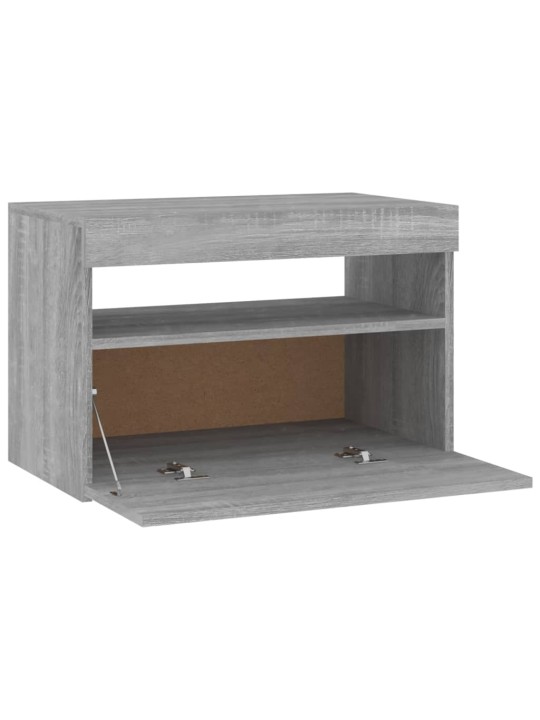 Tv skříňka s led osvětlením šedá sonoma 60 x 35 x 40 cm