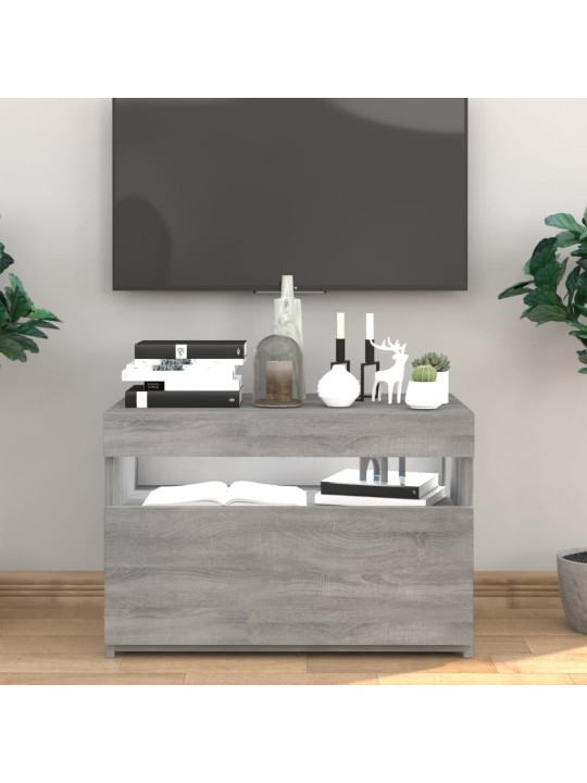 Tv skříňka s led osvětlením šedá sonoma 60 x 35 x 40 cm