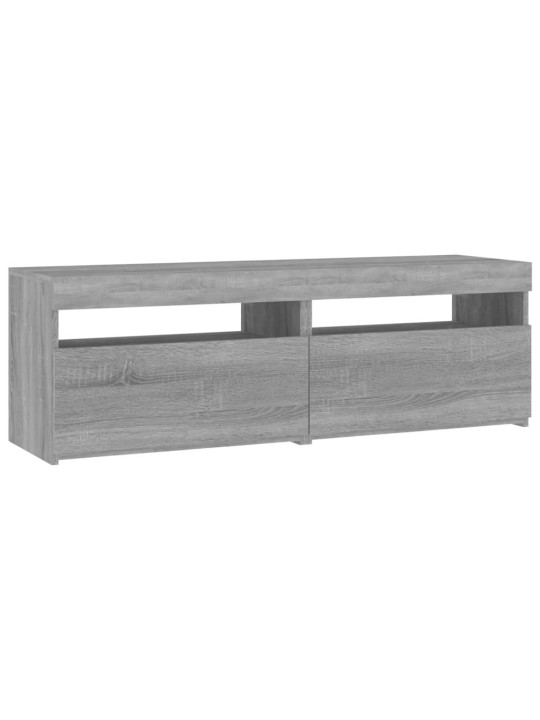 TV skříňky s LED osvětlením 2 ks šedé sonoma 60 x 35 x 40 cm