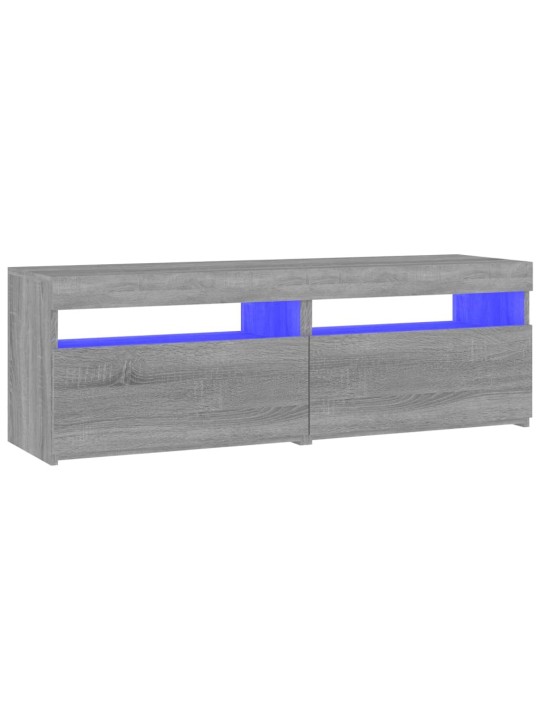 TV skříňky s LED osvětlením 2 ks šedé sonoma 60 x 35 x 40 cm