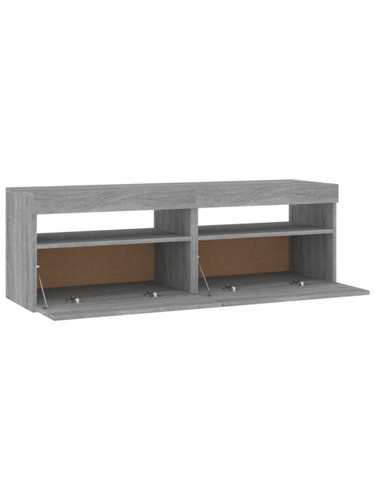 TV skříňky s LED osvětlením 2 ks šedé sonoma 60 x 35 x 40 cm