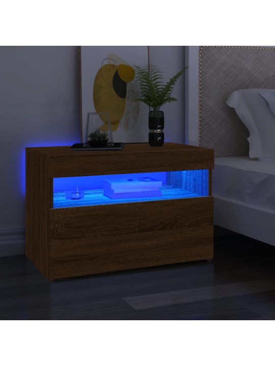 TV skříňka s LED osvětlením hnědý dub 60 x 35 x 40 cm