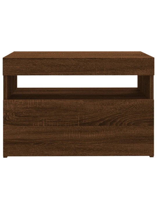 TV skříňky s LED osvětlením 2 ks hnědý dub 60 x 35 x 40 cm