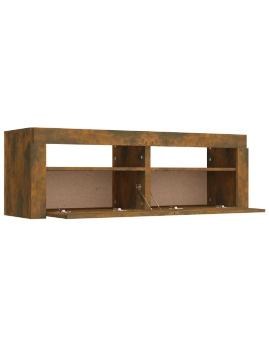 TV skříňka s LED osvětlením kouřový dub 120 x 35 x 40 cm