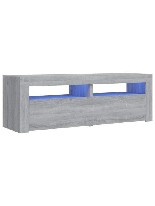 TV skříňka s LED osvětlením šedá sonoma 120 x 35 x 40 cm