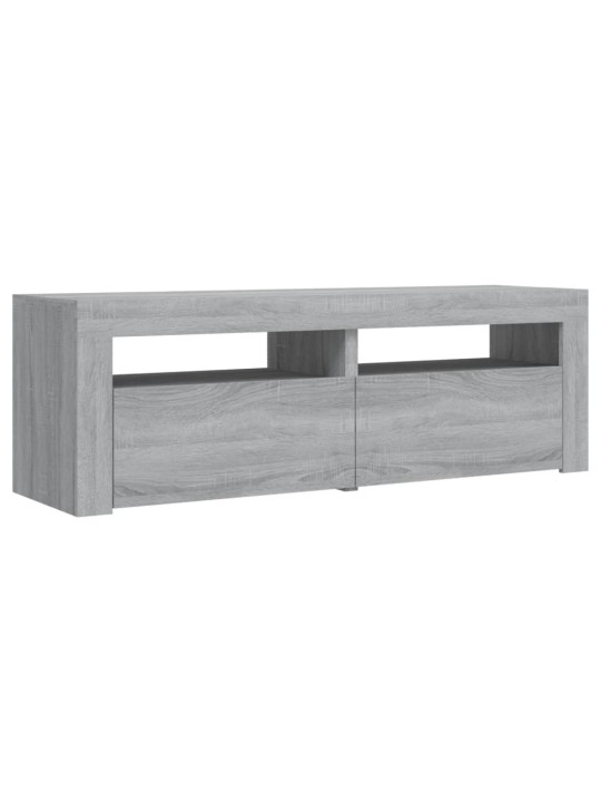 TV skříňka s LED osvětlením šedá sonoma 120 x 35 x 40 cm