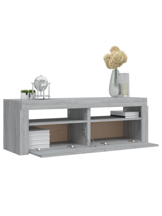 TV skříňka s LED osvětlením šedá sonoma 120 x 35 x 40 cm