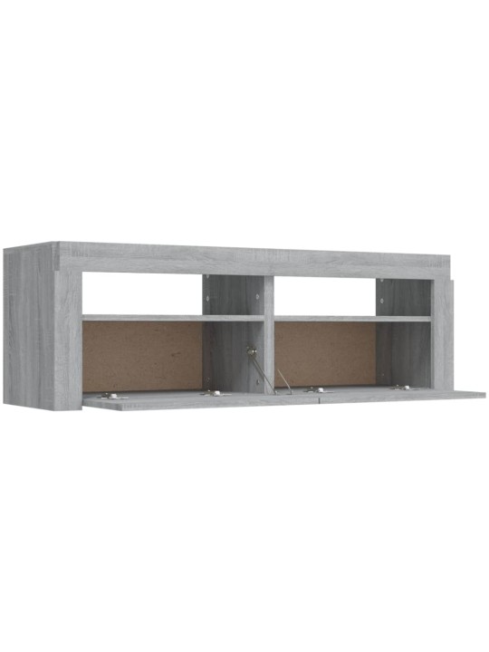 TV skříňka s LED osvětlením šedá sonoma 120 x 35 x 40 cm