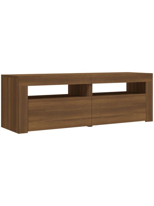 TV skříňka s LED osvětlením hnědý dub 120 x 35 x 40 cm