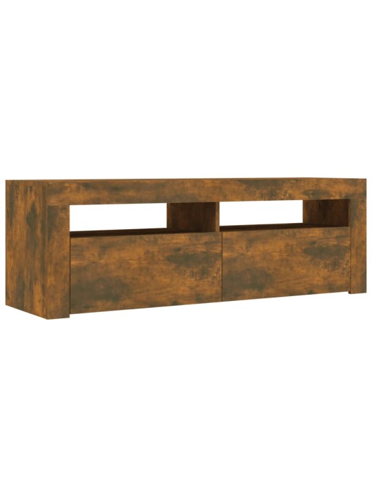 TV skříňka s LED osvětlením kouřový dub 120 x 35 x 40 cm