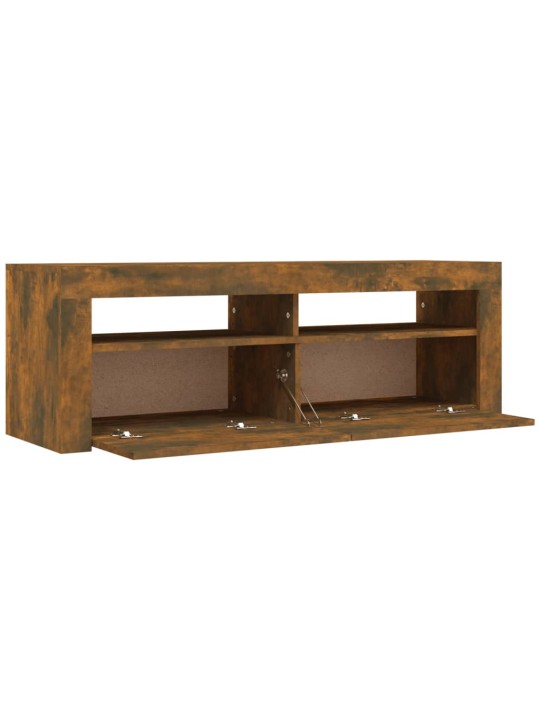 TV skříňka s LED osvětlením kouřový dub 120 x 35 x 40 cm