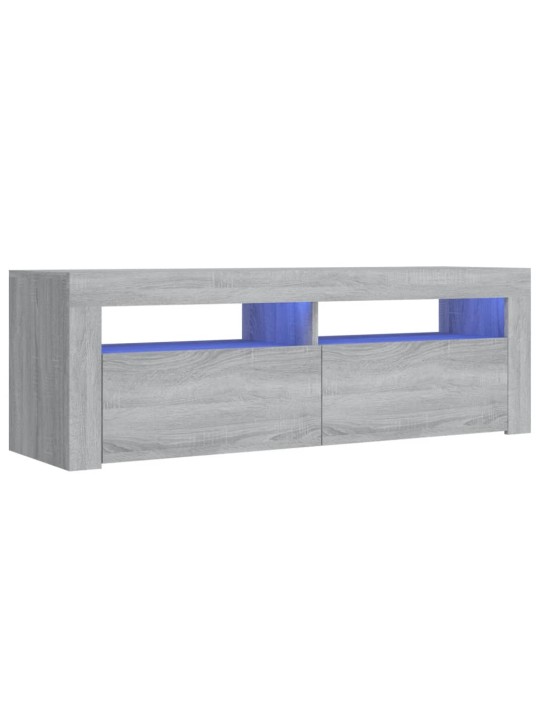 TV skříňka s LED osvětlením šedá sonoma 120 x 35 x 40 cm