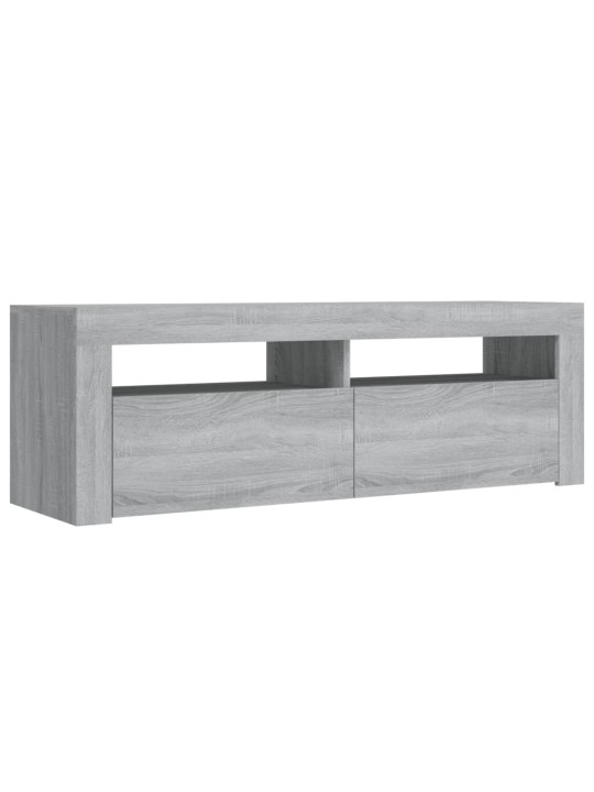 TV skříňka s LED osvětlením šedá sonoma 120 x 35 x 40 cm