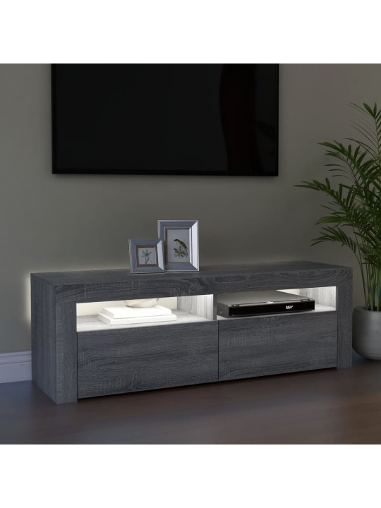 TV skříňka s LED osvětlením šedá sonoma 120 x 35 x 40 cm
