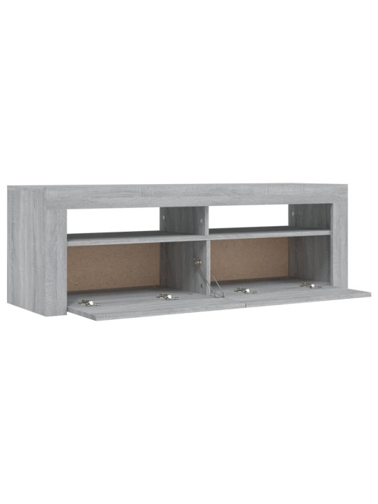 TV skříňka s LED osvětlením šedá sonoma 120 x 35 x 40 cm