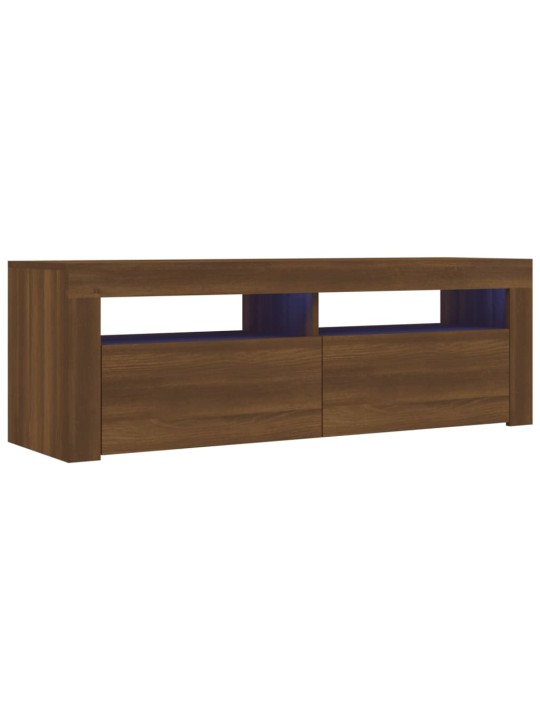 TV skříňka s LED osvětlením hnědý dub 120 x 35 x 40 cm