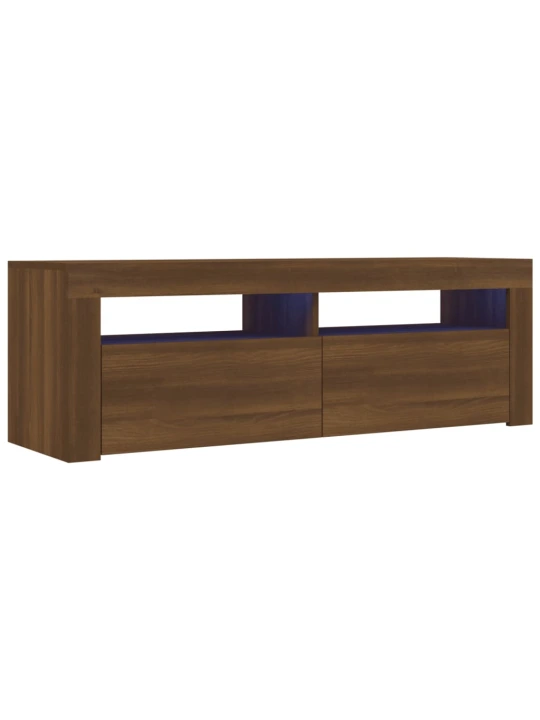 TV skříňka s LED osvětlením hnědý dub 120 x 35 x 40 cm