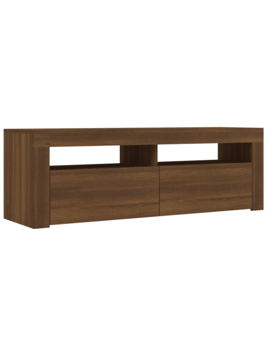 TV skříňka s LED osvětlením hnědý dub 120 x 35 x 40 cm