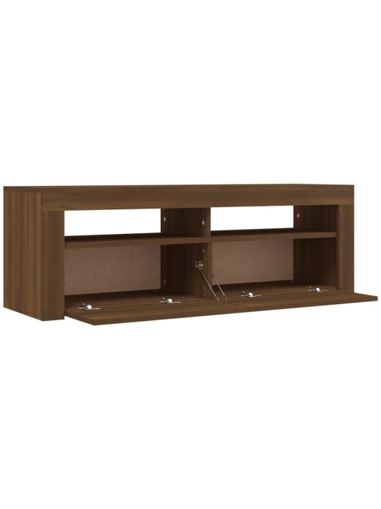 TV skříňka s LED osvětlením hnědý dub 120 x 35 x 40 cm