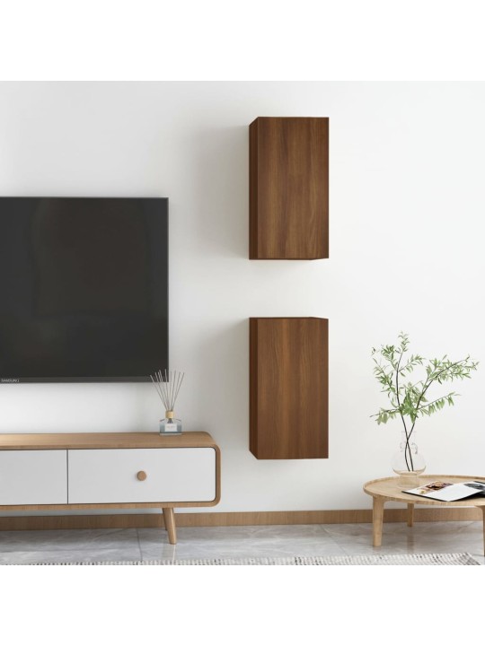 TV skříňky 2 ks hnědý dub 30,5 x 30 x 60 cm kompozitní dřevo