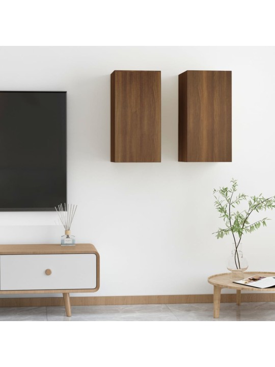TV skříňky 2 ks hnědý dub 30,5 x 30 x 60 cm kompozitní dřevo