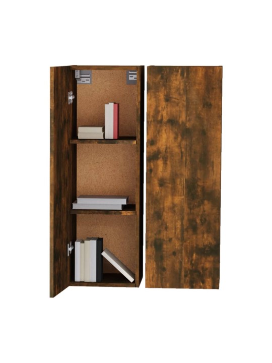 TV skříňky 2 ks kouřový dub 30,5 x 30 x 90 cm kompozitní dřevo
