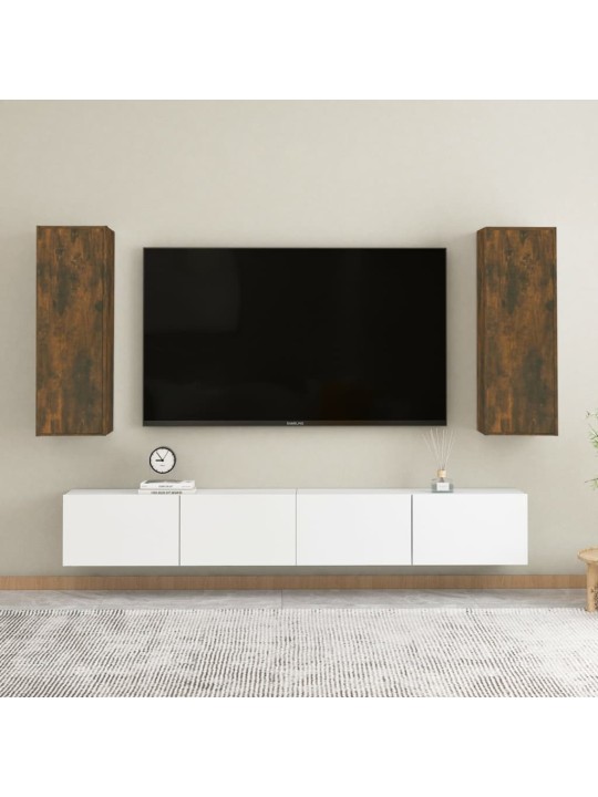 TV skříňky 2 ks kouřový dub 30,5 x 30 x 90 cm kompozitní dřevo