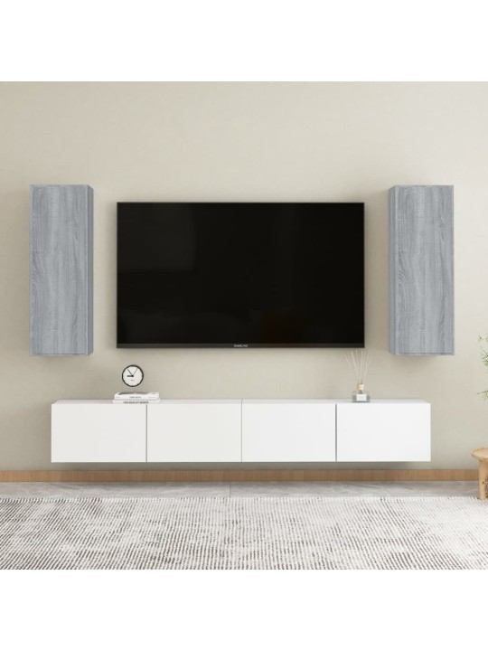 Tv skříňky 2 ks šedé sonoma 30,5 x 30 x 90 cm kompozitní dřevo
