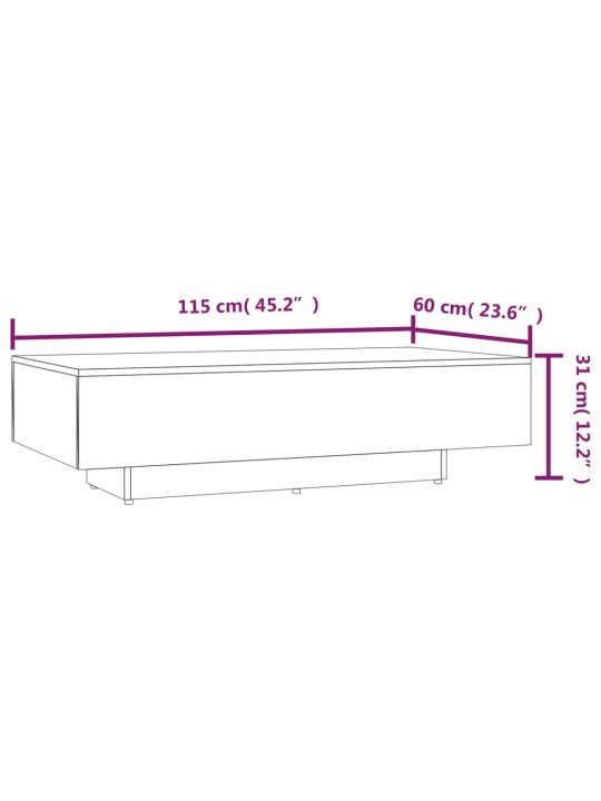 Konferenční stolek kouřový dub 100x49,5x31 cm kompozitní dřevo