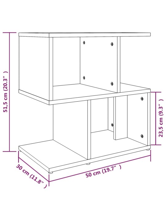 Noční stolky 2 ks kouřový dub 50x30x51,5 cm kompozitní dřevo