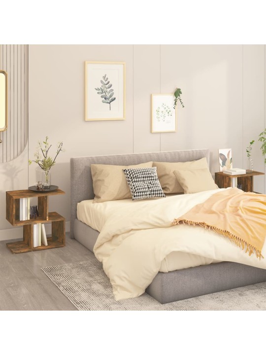 Noční stolky 2 ks kouřový dub 50x30x51,5 cm kompozitní dřevo