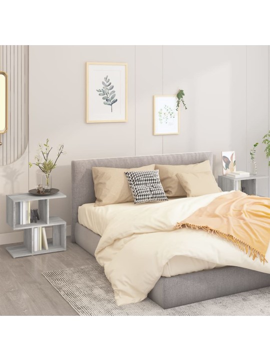 Noční stolky 2 ks šedé sonoma 50x30x51,5 cm kompozitní dřevo