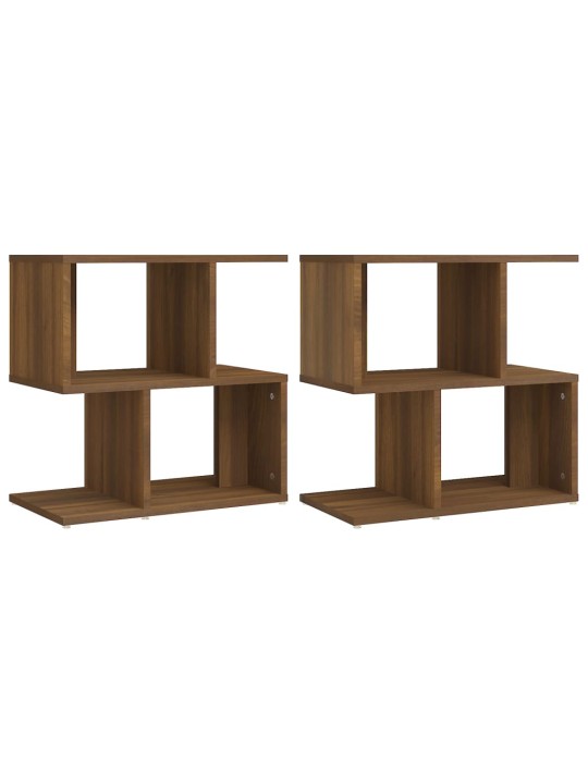 Noční stolky 2 ks hnědý dub 50x30x51,5 cm kompozitní dřevo