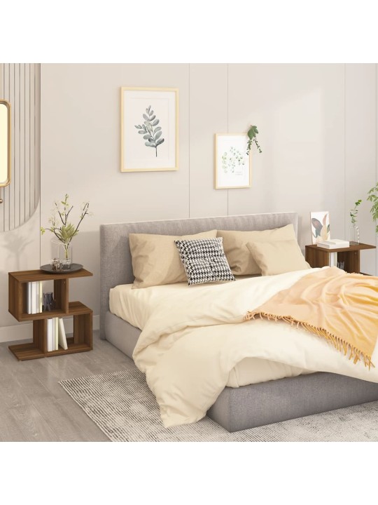Noční stolky 2 ks hnědý dub 50x30x51,5 cm kompozitní dřevo