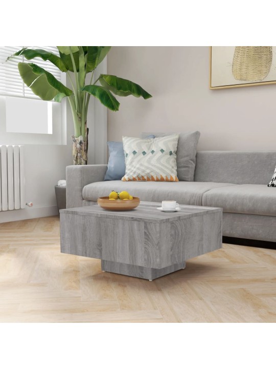 Konferenční stolek šedý sonoma 60x60x31,5 cm kompozitní dřevo