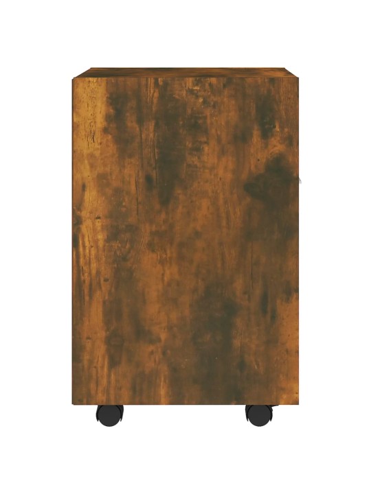 Odkládací skříňka na kolečkách kouřový dub 33x38x60 cm kompozit